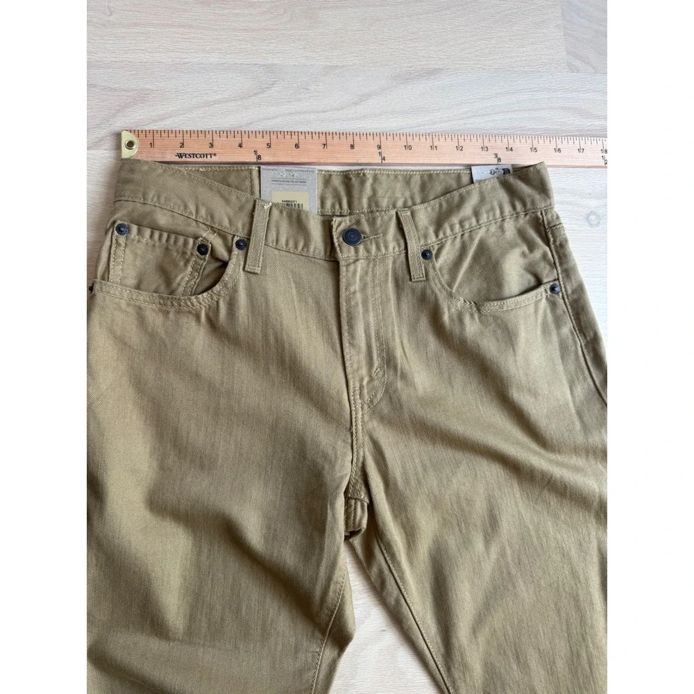 Levis Mens Brown Denim Pants Straight Leg 28x30 inseam: 29